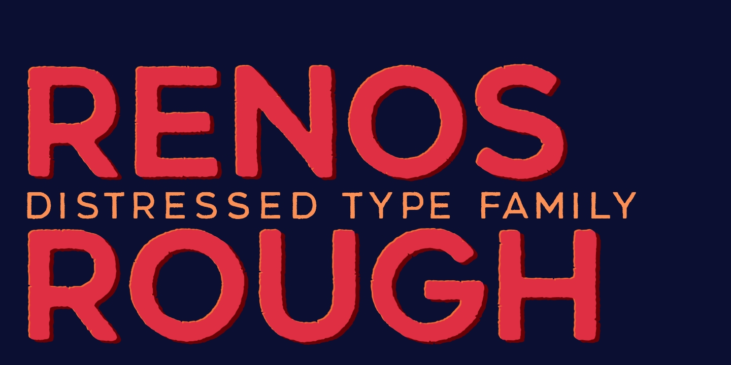 Renos Rough Font preview